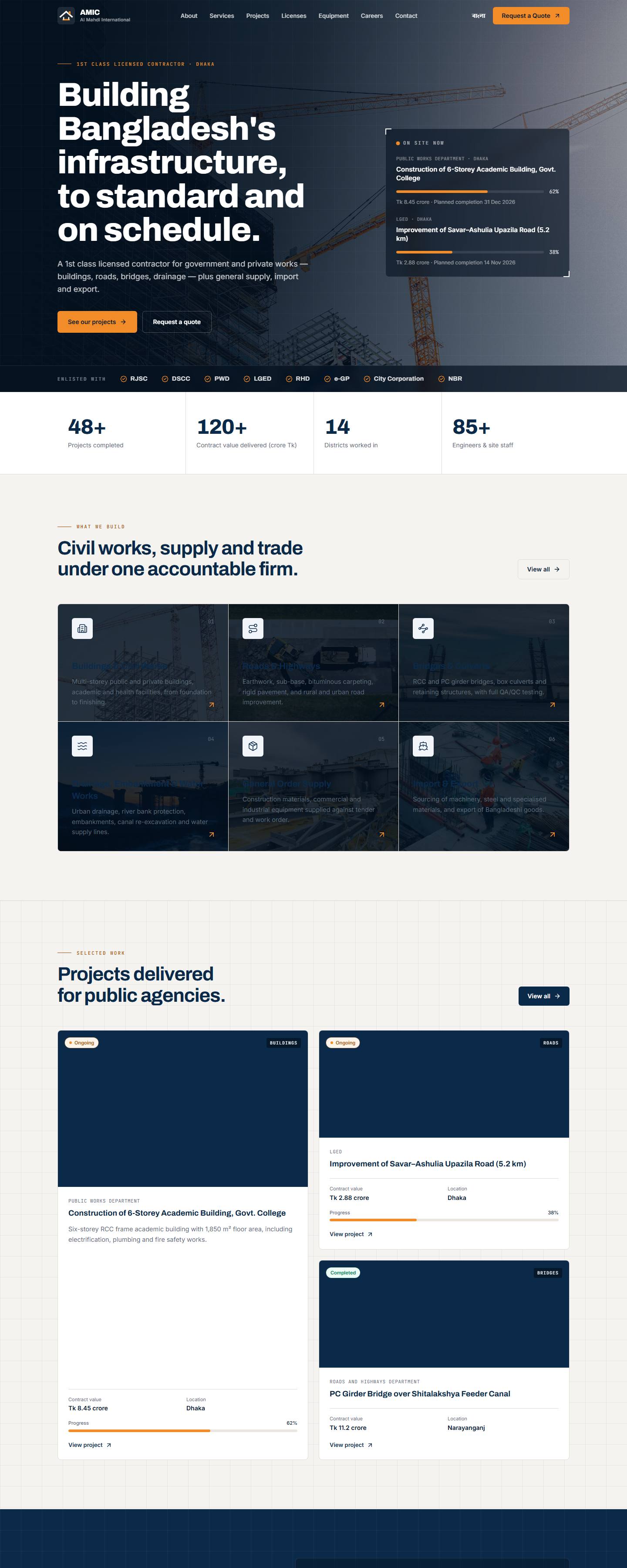 AMIC website home page